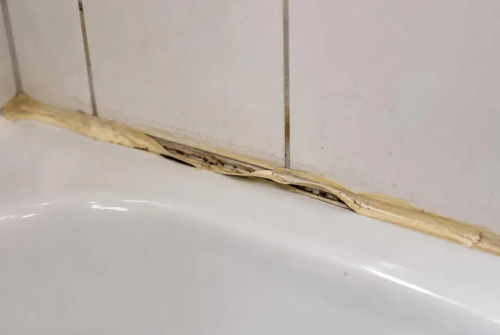 Kitbedrijf Medemblik – loslatende kit naast het bad